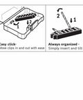 Illustration showing the tilt feature of the 24 Piece Impact Tough Screwdriving Set With Tilt In Case And Custom Storage Long Lasting Bits.