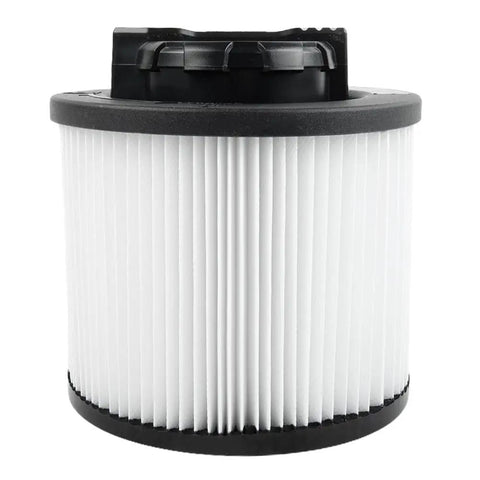 Front view of Two Pack DXVC4001 HEPA Filter for Dewalt Wet Dry Shop Vacs, showcasing pleated filter design