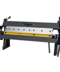 24 Inch Box And Pan Brake Portable Metal Bender with 0 To 135 Degree Bend Range, deep grey frame, showing five adjustable fingers.