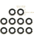 No Slip Half Inch Retaining Ring Clip With O Ring For Impact Wrench Steel Socket Retention Fastener Set That Keeps Sockets From Dropping Under Heavy Torque 50 Piece Hardware Kit, 0.5 in steel rings