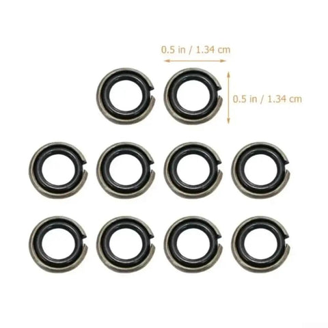No Slip Half Inch Retaining Ring Clip With O Ring For Impact Wrench Steel Socket Retention Fastener Set That Keeps Sockets From Dropping Under Heavy Torque 50 Piece Hardware Kit, 0.5 in steel rings