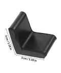 L Shape Black Rubber Furniture Leg Caps Set For Tables And Shelves Floor Protectors with dimensions 3 cm x 3 cm