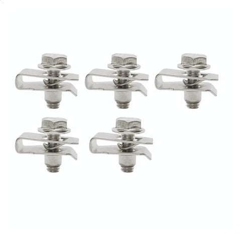 10 Pieces Stainless Steel U Type Clips With Bolts M4 M5 M6 M8 M10 Assorted Thread Sizes Automotive Retaining Fastener Kit For Trim Bumper Undertray And Panel stainless steel U clips