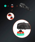 Mini Car Polisher Kit For Auto Detailing With 750W Buffer, Smooth, Low-Vibe Operation, shown with detail polishing pads