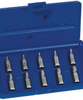 10 Piece Screw Extractor Set With Multi Spline Bits For Removing Stripped And Broken Screws In Home Garage Auto Shop Projects