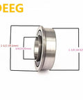 Riding Lawn Mower Front Wheel Bearing Upgrade Kit Includes 4 Front Wheel Flange Bearings 2 Hub Caps 6 Washers 4 Spacer Bearings, 3/4 x 1-3/8 in