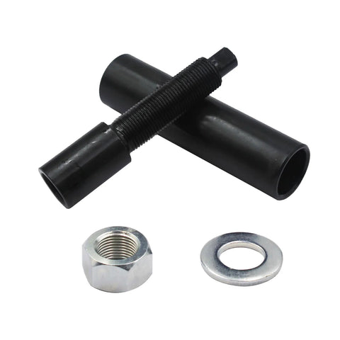 Mainshaft bearing inner installer/puller tool, black steel with threaded bolt; includes hex nut and washer.