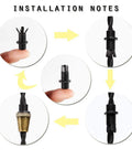 Installation process for Plastic Strain Reliefs 50 Pack For Pendant Lighting And Wiring Cord Grips Cable Glands