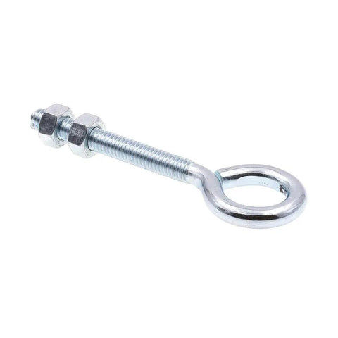 Eye Bolts With Nuts 5/16-18 X 4 Inch Zinc Plated Steel 20 Pack Heavy Duty Hardware For Posts And Decks Includes Two Hex Nuts