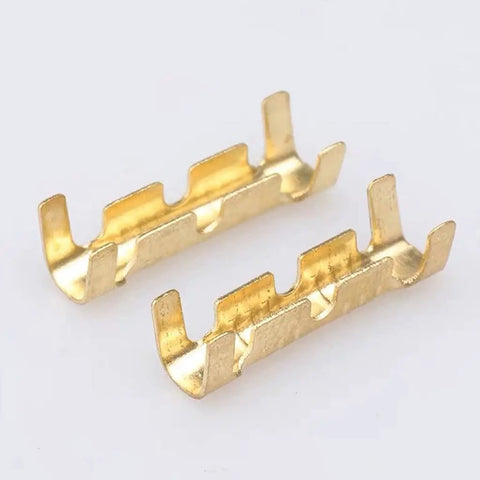 Top Gear 100 Piece Fast U Shape Copper Ring Terminal Kit With Small Teeth Cold Terminals And Fascia Inserts For Quick Wire Connections Without Stripping That Stay Rust Free And Rock Solid In Your Ride copper U-shape terminals