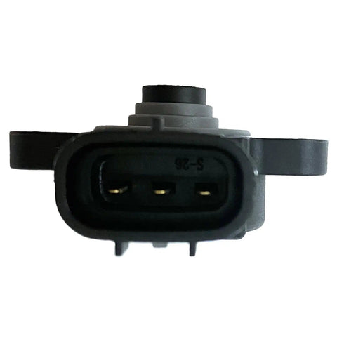 Left Turn Throttle Position Sensor TPS 21176-0100 For Kawasaki Brute Force Teryx 750 ATV Replacement Part, OE Verified, Compatible With OEM Number 21176-0100, Durable Sensor For Smooth Throttle Response, black plastic connector front view
