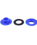 Get This Heavy Duty Plastic Eyelets Set For Tarp Covers And Solar Sheets, Easy DIY Grommet Kit With Weather Resistant Reinforcement In Blue Green Black For Pool Or Outdoor Projects To Hold Up Strong Fastening Needs blue plastic eyelets and washer