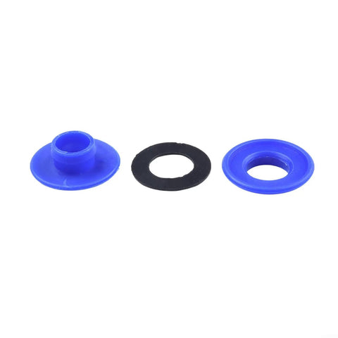 Get This Heavy Duty Plastic Eyelets Set For Tarp Covers And Solar Sheets, Easy DIY Grommet Kit With Weather Resistant Reinforcement In Blue Green Black For Pool Or Outdoor Projects To Hold Up Strong Fastening Needs blue plastic eyelets and washer
