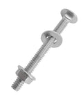 8 Sets Universal Headboard And Footboard Hardware Nuts And Bolts Kit For Furniture Repairs, showing individual bolt and washer