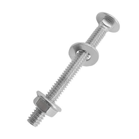 8 Sets Universal Headboard And Footboard Hardware Nuts And Bolts Kit For Furniture Repairs, showing individual bolt and washer