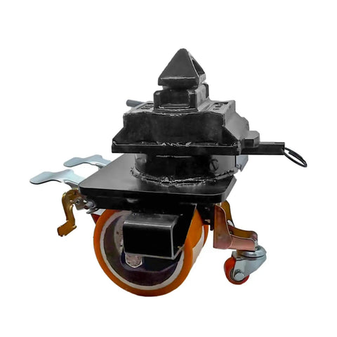 Set of 4 Heavy Duty Shipping Container Dual Caster Wheels With 6,250 Lbs Capacity Per Caster, Corrosion-Resistant Galvanized Steel Construction