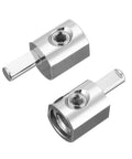 One Zero To Four Gauge Power Wire Reducer For Car Audio Amp Terminal Nickel Plated 6061 Aluminum With High Conductivity Beefed Up Durable Connector For Oversized Wire And Welding Cable, close-up pair