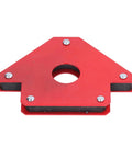 Heavy Duty Magnetic Welding Holder With 4 Inch Strong Magnetism And Durable Metal Construction, red metal design with strong magnets.