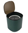 Snag This Game Changing Portable Mini Washer Built For Cramped Quarters And Dorm Life With Quick Self Draining Basin ABS Build Ideal For Socks And Underwear Plus Sleek Green Finish That Truly Slaps, showing open top.
