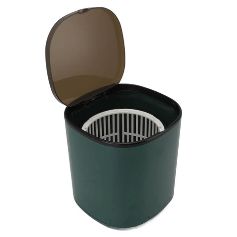 Snag This Game Changing Portable Mini Washer Built For Cramped Quarters And Dorm Life With Quick Self Draining Basin ABS Build Ideal For Socks And Underwear Plus Sleek Green Finish That Truly Slaps, showing open top.