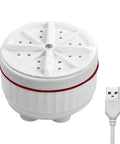 Busting Out Those Grimy Threads With This Suction Cup Mini Portable Ultrasonic Washing Machine, compact and USB-powered.