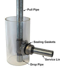 Heavy Duty 1-1/4 Inch Stainless Steel Pitless Adapter For Well Pumps with service line and drop pipe connections