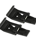 Heavy Duty Case Latch Replacement Set Black Two-Hole Mount Hardware, two black metal latches for toolbox repair