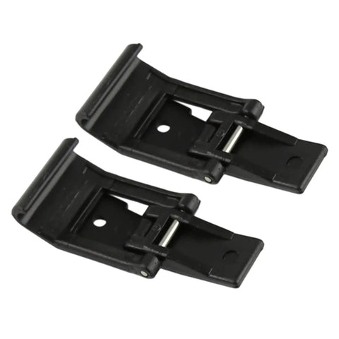 Heavy Duty Case Latch Replacement Set Black Two-Hole Mount Hardware, two black metal latches for toolbox repair