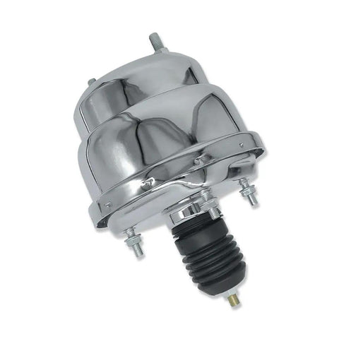 Premium Universal 7 Inch Dual Diaphragm Power Brake Booster Chrome Steel finish with mounting hardware for custom builds.