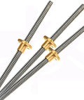 Kickass T20 Lead Screw For 3D Printers, stainless steel threaded rods with copper nuts, precision 20mm diameter, pack of 3.