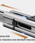 Close-up of the damping slide for Expandable Trouser Rack With Silent Glide Rails And Drawer Pants Hanger System, showcasing noise reduction features.