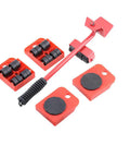 Heavy Duty Furniture Lifter Tool Set With Lifting Lever And Four Wheel Sliders, Appliance Rollers, Mover Dolly For Heavy Furniture