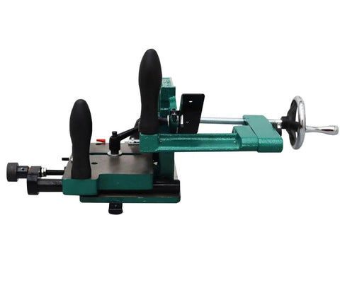 Side view of Heavy Duty Tenoning Jig For Table Saws, Pro Grade Tenon Clamping Tool with durable metal construction.