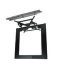 Super Heavy Duty Black Aluminum 3D Printer Frame Kit With 6mm Threaded Smooth Rods Compatible With RepRap I3 Machines, showing base and rods.