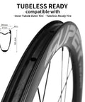 Carbon Disc Brake Road Bike Wheelset 28mm Tubeless Wheels With 50mm Rim Depth For Shimano 8-12 Speed Thru Axle 12x100/142mm