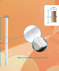 Close-up of fiberglass wick and brass mount, part of Six Pack Wine Bottle Torch Wicks Kit For Outdoor Lighting Citronella Garden Torches