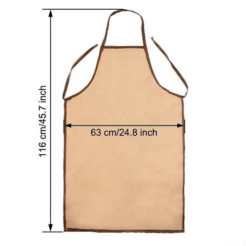 Tough As Nails Heavy Duty Polyurethane Welding Apron Premium Heat Insulation 116x63cm size with straps for protection during welding.