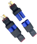 2 Pairs EC5 To T Plug Adapters For RC Cars Trucks Planes Boats And LiPo Battery Chargers EC5 Male To T Plug Female Set
