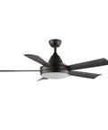 52 Inch Modern Ceiling Fan With Remote And Lights, 3 Color Temperature LED, Old Bronze Finish, 5 Reversible Blades, Indoor