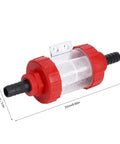 Inline Mesh Water Screen For Garden Irrigation And Crop Spray High Flow Transparent Pump Screen With Red Caps