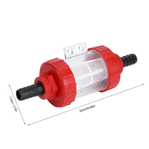 Inline Mesh Water Screen For Garden Irrigation And Crop Spray High Flow Transparent Pump Screen With Red Caps