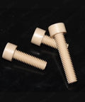 Top Tier PEEK Plastic Hex Socket Bolts And Cap Head Screws Metric Fastener Set With Hella Tough M5 X 12mm, beige hex socket bolts.