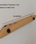 Adjustable Pine Wood Curtain Rod And Railing Support Kit For Indoor Outdoor Wall Mount Deck Patio Balcony Hardware Heavy Duty No Sweat Assembly Smooth Finish with dimensions 30-600CM.