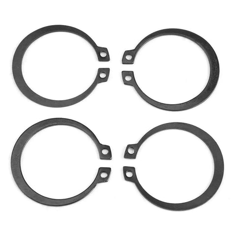 Check out this awesome 225 piece Snap Retaining Rings Set with Internal And External Circlips in 18 Sizes For Rotation Perfect For Car Repair Shop Workers And DIY Guys Who Need Quality Hardware In A Snappy Plastic Box To Keep Your Gear Organized. Four metal circlips with internal holes for secure fittings.