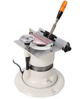 Aynuma 25 Inch Knife Grinder Machine With 1/2 Horsepower Motor And 6 Inch Grinding Wheel side view with adjustable holder