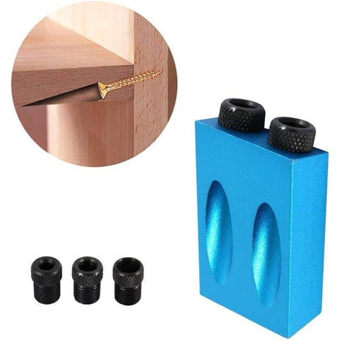 Pocket Hole Screw Jig And Dowel Drill Joinery Kit For Woodworking, Pro Carpentry Locator And Angled Drill Guide
