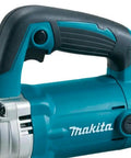 Close-up of 10 Gauge Sheet Metal Shear With Low Noise 81 dB, 2-Inch Cut Radius, showcasing handle and motor design.