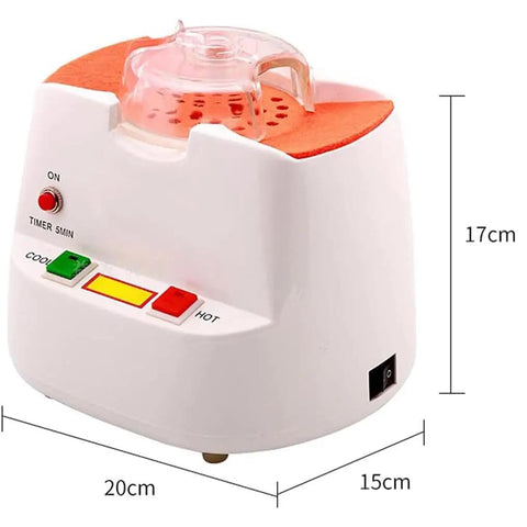 Pro Shop Ready Eyeglass Frame Heater Featuring Rock Solid Ceramic Core Quick Heat Soak with timer and controls, compact design.