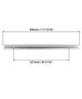 12 Inch Aluminum T Track Two Pack With Predrilled Holes And Screws For DIY Woodworking, side view with measurements