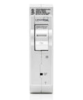 Front view of 20 Amp 1 Pole Plug On GFCI Circuit Breaker for 120 Volt Home Wiring White with thermal magnetic trip and reset lockout.